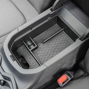 منظم صينية وحدة التحكم المركزية متوافق مع Toyota RAV4 2019 2020 2021 2022 2023 2024، صندوق تخزين الملحقات الداخلية لحاوية مسند الذراع، أسود