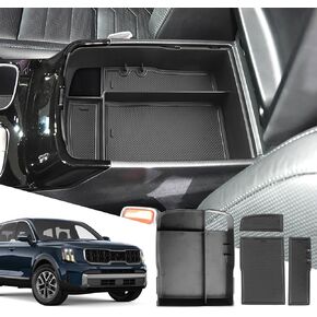 SXCY Console Tray Fit for 2020-2023 2024 Kia Telluride Center Console Organizer Tray for 2023 Telluride Armrest Console Tray Storage for 2024 Telluride Armrest Organizer For 2024 Telluride Accessories