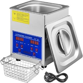 Mophorn Time 2L Ultrasonic Cleaner Jewelry Eyeglass Commercial Industrial Digital Timer Basket, Silver