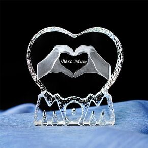 Happy 1st Year of Marriage The First Wedding for Wife Husband Thank You Gifts for Women Crystal Paperweight Valentine's Day Decoration for Home