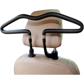 Tuklye Chrome Headrest Car Hanger –Metal Car Coat Hanger Auto Seat Headrest-Travel Vehicle Jacket Suit Coat Hanger with Headrest Restraint Rods
