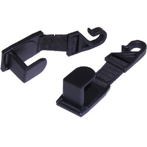 Car Purse Hook - Universal Headrest Car Hooks for Purses and Bags - Durable Plastic Holder with Fabric Strap, Easy to Hang, Compatible with Most Vehicles, Car Accessories for Women - 2-Pack