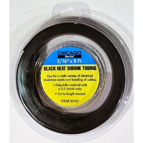 5/16" x 8 Ft. Black Heat Shrink Tubing