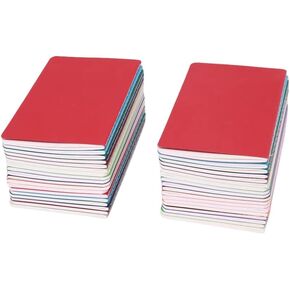 Pocket Notebook 36 Pack A6 Kraft Mini Notebook,lines Pages - 60 Pages (30Sheets),Wide Ruled, 3.5"x 5.5"Small A6 Black Softcover Notebook Small journal Notepad for Men Women Kids Traveler Author.