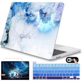 Mektron for MacBook Pro 13-inch Case 2022 2021 2020 Release A2338 M2 M1 A2289 A2251, Printed Plastic Hard Shell Cover for New MacBook Pro 13.3-inch Touch Bar Fits Touch ID, Dahlia Flower C035
