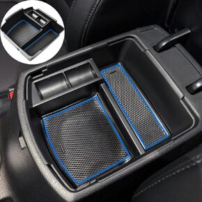 TACORBO Center Console Organizer Compatible with KIA Seltos 2020 2021 2022 2023 2024 2025 Accessories,Seltos LX/S/EX/X-Line/SX Armrest Box Secondary Storage, ABS Materials Insert Tray,Black