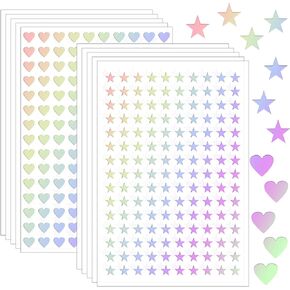 1500Pcs Star Stickers, Small Stars Stickers Cute Stickers Mini Watercolor Stickers for Reward Home DIY and Office Decoration (Laser Silver)