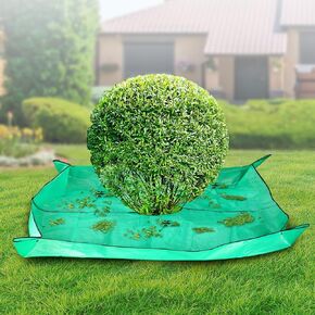 2 Pack Landscape Tarp for Trimming with 12 inch Hole,78.7“X78.7"Pruning Trees Waterproof Garden Leaf Tarp,Outdoor Tarp,Leaf Hauler,Lawn Debris Tarp in Kuwait