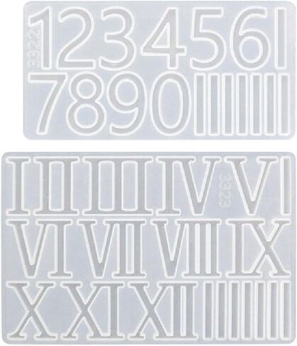 Clock Roman Arabic Numeral Mold Silicone Epoxy Resin Pendant Mold for Handmade Ornaments Crafts Making Home Decorations Roman Numeral Silicone Molds in Kuwait