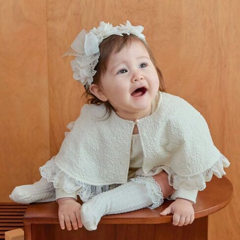 Baby Girl Headband Floral White Lace Baptism Christening Hairband Elastics Soft Head Wrap for Toddlers Hair Accessories for Infants Kids Shower Birthday Wedding Party (Style 1) in Saudi Arabia