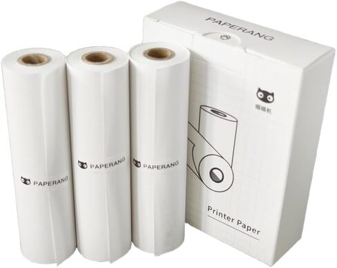 PAPERANG 3Rolls / Box Non-Adhesive Black on White Notes Thermal Photo Paper for Phomemo M04S / M04AS Portable Printer - 4 inch (110mm x 30 mm) in Saudi Arabia