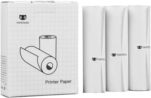 PAPERANG 3Rolls / Box Non-Adhesive Black on White Notes Thermal Photo Paper for Phomemo M04S / M04AS Portable Printer - 4 inch (110mm x 30 mm) in Saudi Arabia