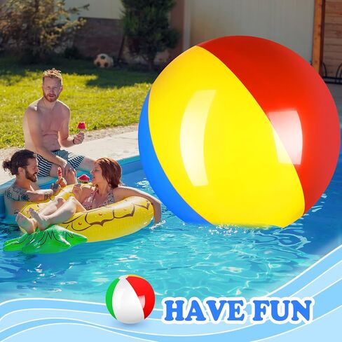 كرة شاطئ عملاقة قابلة للنفخ بطول 12 قدم، كرة شاطئ كبيرة بألوان قوس قزح، كرة شاطئ كبيرة، كرة حمام سباحة كبيرة، كرة شاطئ قابلة للنفخ، كرة شاطئ رياضية، لعبة جامبو لحمام السباحة، لعبة مائية، ديكور الحفلات in Kuwait