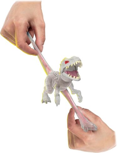 مجموعة Heroes of Goo Jit Zu Jurassic World Hero Pack، Indominus Rex، بطول أكثر من 4 بوصات - شخصية ديناصور إسفنجية قابلة للتمدد مع حركة هجوم القضم وحشوة لزجة فريدة من نوعها in Kuwait