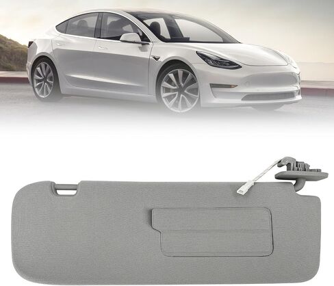 واقي الشمس من جانب الراكب الأيمن متوافق مع طراز Tesla 3 / Y 2021 2022 2023 بديل 1490406-01-B 149040601B (رمادي) in Saudi Arabia