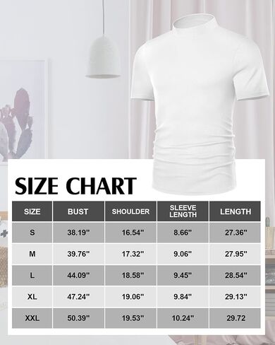 4 Pack Men's Mock Neck T Shirts, Short Sleeve Mock Turtleneck Undershirt Pullover Basic Causal Solid Tee Tops for Men in Saudi Arabia