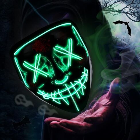 heytech Halloween Mask LED Purge Mask for Festival Halloween Scary Party,Costume Cosplay,Gifts in Saudi Arabia