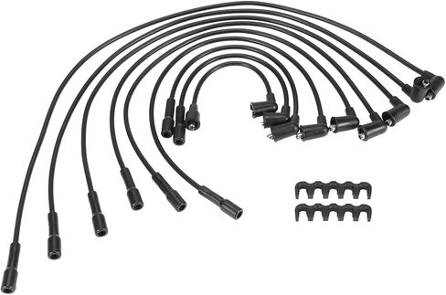A-Premium Ignition Spark Plug Wires Set of 9 Compatible with Cadillac Calais DeVille Fleetwood 1971-1973 Eldorado 1970-1974 in Saudi Arabia