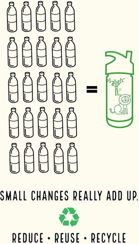 Stephen Joseph Stainless Steel Water Bottles, 18 OZ, BEAR in Saudi Arabia