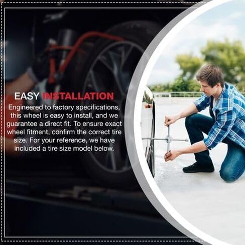 لسيارة كرايسلر بي تي كروزر 2003-2010 حافة سوداء مطلية مقاس 15 بوصة - استبدال مباشر OE - عجلة سيارة جاهزة للطريق in Kuwait