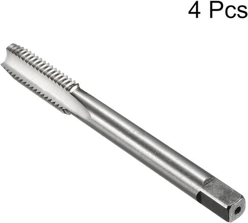 uxcell 4pcs Metric Thread Taps M8 x 1.25 H2 High Speed Steel Straight Flutes Machine Screw Taps Threading Tapping Repair Tools in Saudi Arabia
