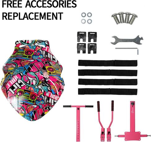 SUNSHINE Hoverboard Kart Seat Attachment Accessory for 6.5" 8" 10" Two Wheel Self Balancing Scooter (Patterned Pink) in Kuwait
