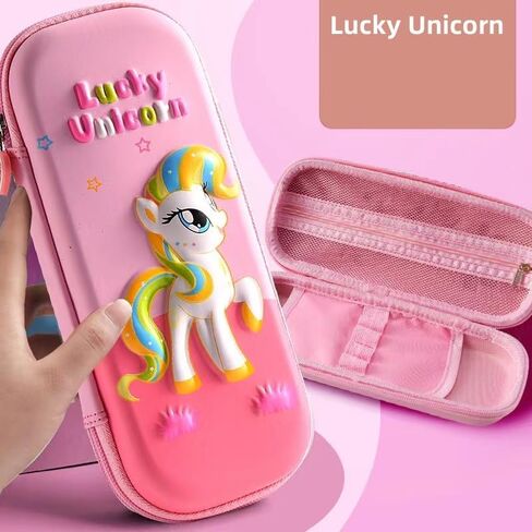 3D Pencil Case for Kids, Waterproof Pencil Box with Compartments Pen Pouch (Blue dinosaur) in Saudi Arabia