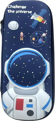 3D Pencil Case for Kids, Waterproof Pencil Box with Compartments Pen Pouch (Blue dinosaur) in Saudi Arabia