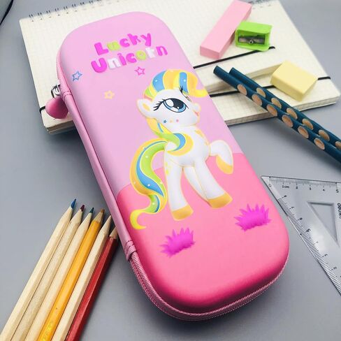 3D Pencil Case for Kids, Waterproof Pencil Box with Compartments Pen Pouch (Blue dinosaur) in Saudi Arabia