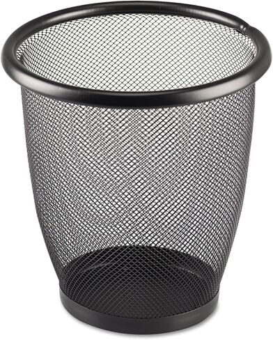 Safco Products Onyx Mesh Small Round Wastebasket, 3 Quart, Black, 9716BL in Saudi Arabia