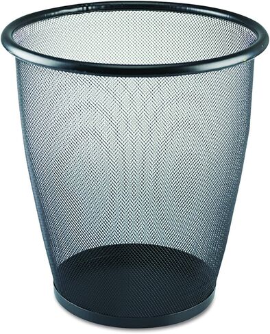 Safco Products Onyx Mesh Small Round Wastebasket, 3 Quart, Black, 9716BL in Saudi Arabia