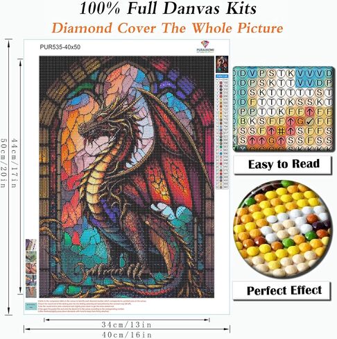 Puraikcmi DIY 5D Dragon Diamond Painting Black Fire Dragon Diamond Painting Kits for Adults,5D DIY Full Drill Dragon Diamond Art for Home Wall Decor 12x16 Inch in Kuwait