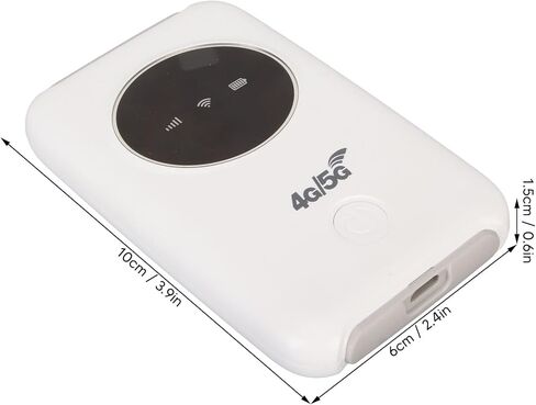 300Mbps Unlocked Mobile 5G WiFi, 4G LTE USB WiFi Modem Router Hotspot Up to 10 Users Built in 3200MAh with SIM Card Slot Wireless Travel Portable Supporting Smartphones Tablet Laptops in Saudi Arabia