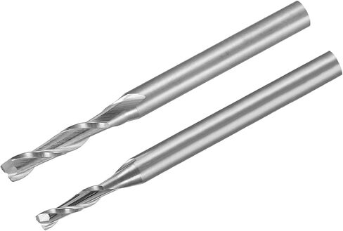 uxcell 2Pcs 2, 2.5mm Carbide End Mill Engraving Milling Cutter CNC Router Bits for PCB Machine, 1/8" Shank in Saudi Arabia