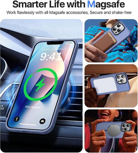 Strong Magnetic Designed for iPhone 13 Pro Case, [Compatible with Magsafe][Military Grade Drop Protection] Protective Shockproof Translucent Matte Slim Phone Case for iPhone 13 Pro, Army Green in Saudi Arabia