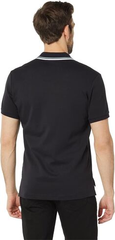 U.S. Polo Assn. Slim Fit Tipped Interlock Knit Polo Black MD in Saudi Arabia