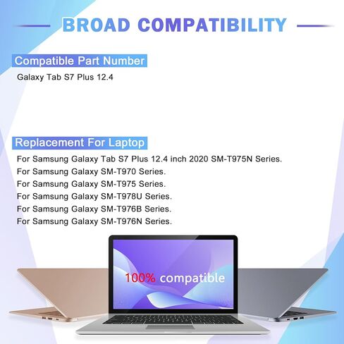Espacio EB-BT975ABY استبدال بطارية الكمبيوتر المحمول لجهاز Samsung Galaxy Tab S7 Plus 12.4 بوصة 2020 SM-T975N SM-T976B SM-T970 SM-T978U SM-T975 SM-T976N Series Notebook in Kuwait
