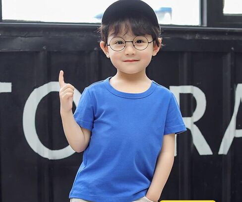 Toddler Baby Boys Girls Solid Color Short Sleeve T-Shirts Casual Crewneck Tops Tees Shirts Summer Clothes in Saudi Arabia