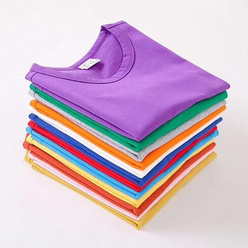 Toddler Baby Boys Girls Solid Color Short Sleeve T-Shirts Casual Crewneck Tops Tees Shirts Summer Clothes in Saudi Arabia