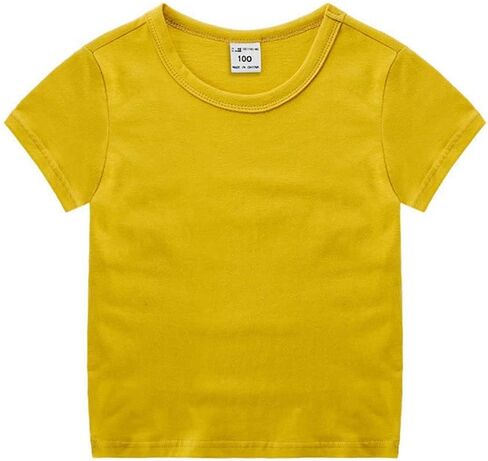 Toddler Baby Boys Girls Solid Color Short Sleeve T-Shirts Casual Crewneck Tops Tees Shirts Summer Clothes in Saudi Arabia