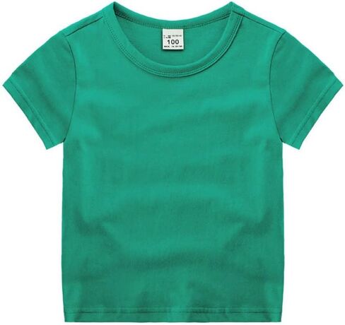 Toddler Baby Boys Girls Solid Color Short Sleeve T-Shirts Casual Crewneck Tops Tees Shirts Summer Clothes in Saudi Arabia