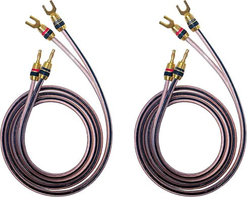 Mukjipa-Cable-2.1 1pair Set Speaker Wire 24k Gold Plated connectors, 10AWG 5N OFC((99.999% Oxygen Free Copper Wire) Mukjipa-Cable-2.1 (3M(9.8ft), Banana Plug ⇔ Banana Plug) in Saudi Arabia