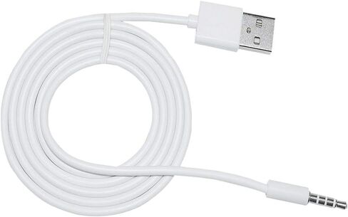 بديل سلك شحن USB 3.5 ملم لمزامنة البيانات لسماعات Beats Studio، iPod Shuffle 3rd/ 4th/ 5th/ 6th/ 7th Gen، مشغل MP3، مكبرات الصوت، صندوق الصوت والمزيد (أبيض) in Kuwait