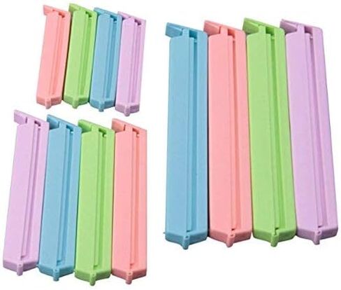 Crafts Idea 12x Kitchen Plastic Storage Food Snack Seal Sealing Bag Clips Sealer Clamp S,M,L in Multi Color,Plastic Sealing Clips for Food and Snack Bag in Saudi Arabia