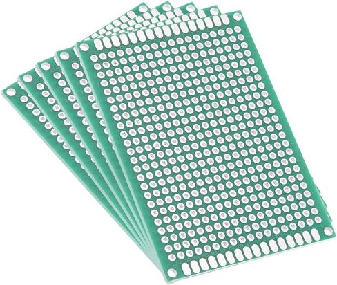 Uxcell 5 قطع 5 × 7 سم لوحة PCB مزدوجة الجوانب لوحة بروتو للدوائر المطبوعة العالمية DIY لمشاريع اللحام الإلكترونية ودائرة اختبار الممارسة in Saudi Arabia