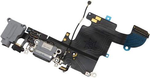 Charging Port Replacement for iPhone 6,GVKVGIH Replacement Charging Port Dock Connector Flex Cable for iPhone 6 (6 Black) in Saudi Arabia