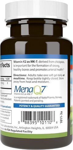 Carlson - Vitamin K2 MK-7 (Menaquinone), 45 mcg, Bone Support, Calcium Bioavailability, K2 Vitamin, Vitamin K-2, 90 Softgels in Saudi Arabia
