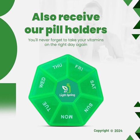 علكة Spring V خالية من السكر، 50 ميكروجرام (2000 وحدة دولية)، 120 قطعة، نكهات الليمون والبرتقال والفراولة، تدعم صحة العظام والمناعة + دليل أفضل للضوء والربيع + منظم حبوب الدواء الأسبوعي (3 عناصر) in Kuwait