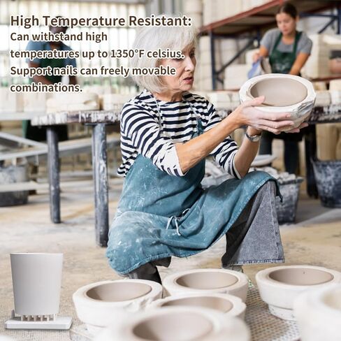 Kiln Stilts Support Nails Pottery Firing Mat High Temperatures Resistant Kiln Tools Clay Accessories for Ceramic Hobbyists, Potters, Schools in Saudi Arabia