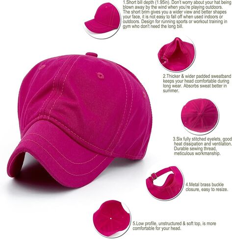 Short Brim Unstructured Baseball Caps for Men Running Summer Umpire Short Bill Ball Hats for Women Outdoor Sports in Kuwait